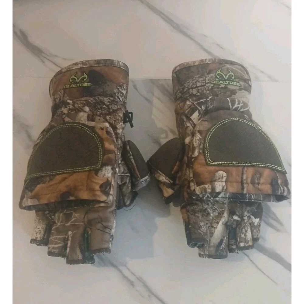 Realtree Youth L/XL Gloves  Magnetic Pop Cover Hunting Outdoors Thermal Nonslip